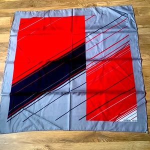 Vintage signed Norma Dori geometric design polyester scarf